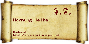 Hornung Helka névjegykártya